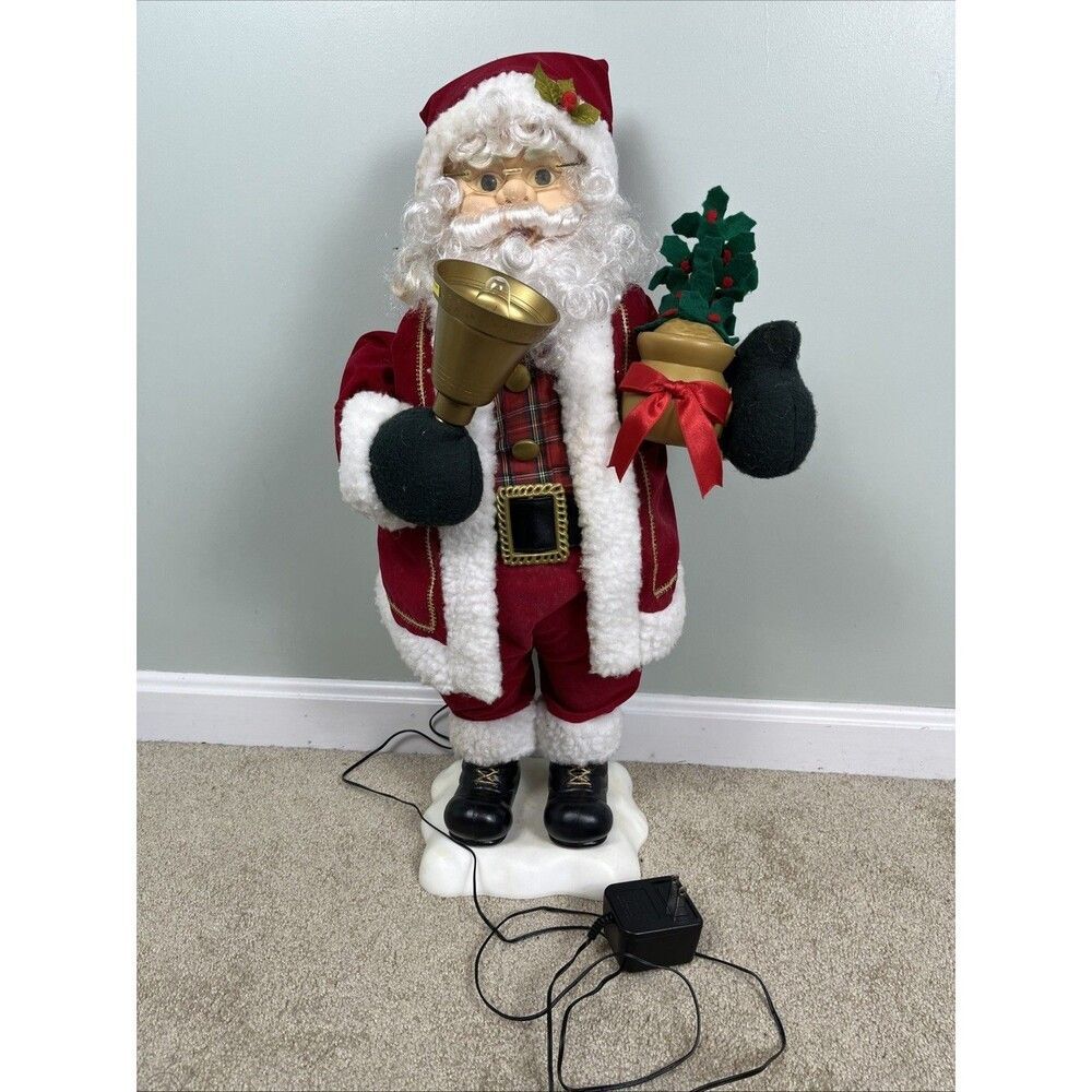 Vintage Telco Motion-ettes Animated Santa Claus 24" Light Turns On No Box Read‎